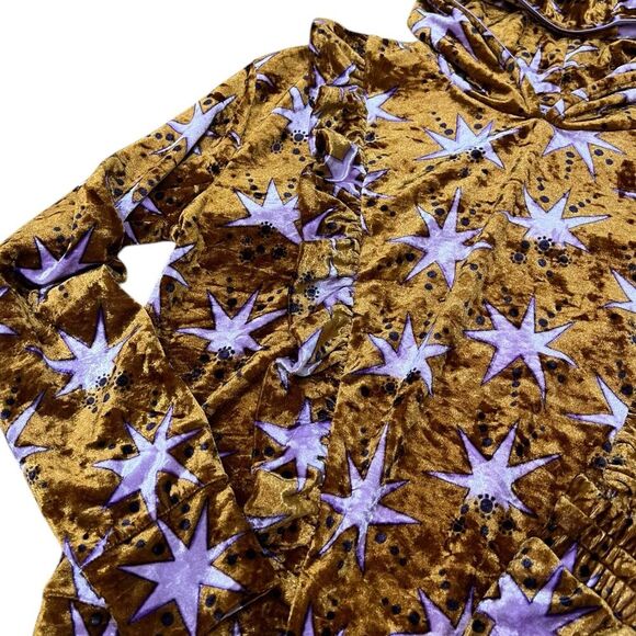 Scotch & Soda Arctique Nights Purple Star Print Velour Hoodie and Pants Set 14 - Picture 2 of 4